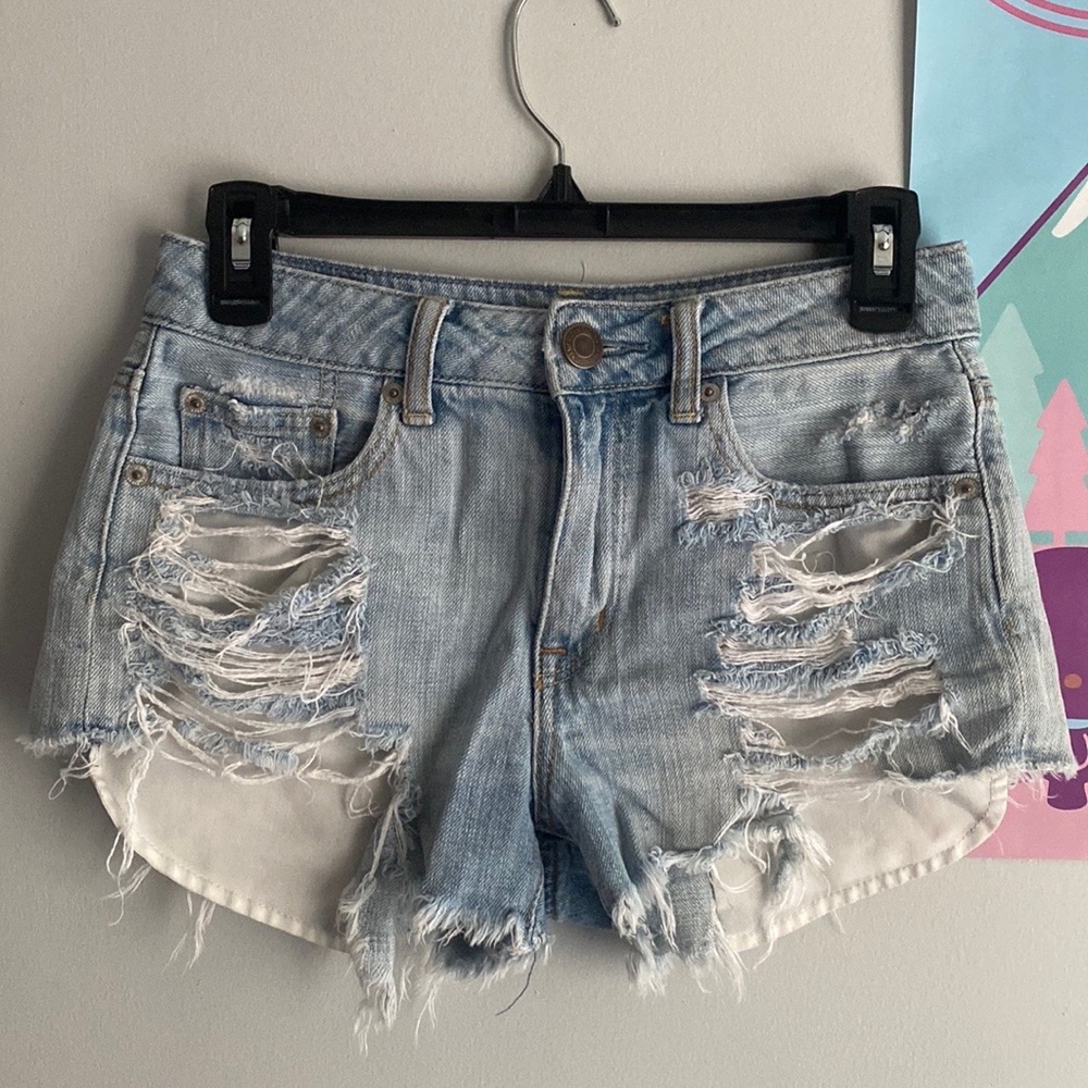 American Eagle Light Wash Denim Shorts